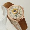Montre Beige/Marron avec Bracelet
