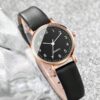 Montre Noir avec Bracelet infini