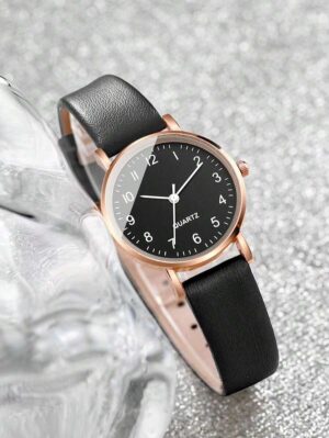 Montre Noir avec Bracelet infini