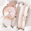 Montre Bicolore Beige/Blanc