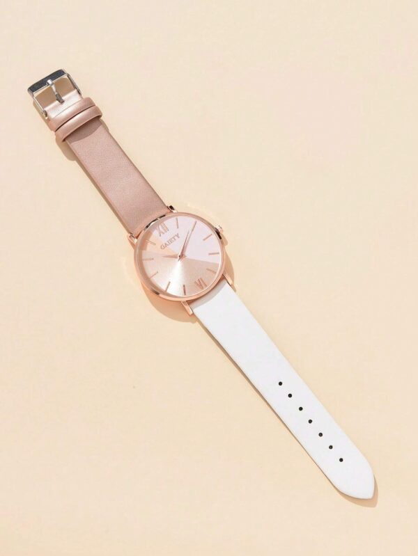Montre Bicolore Beige/Blanc