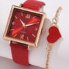 Montre Rouge Carré
