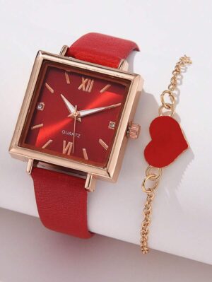 Montre Rouge Carré