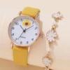 Montre Jaune Avec Bracelet