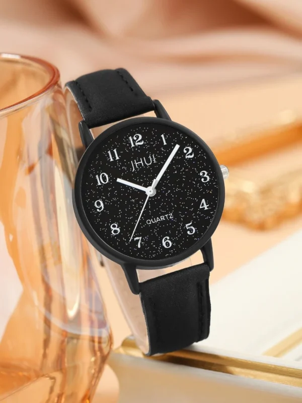 Montre Noir Avec Bracelet