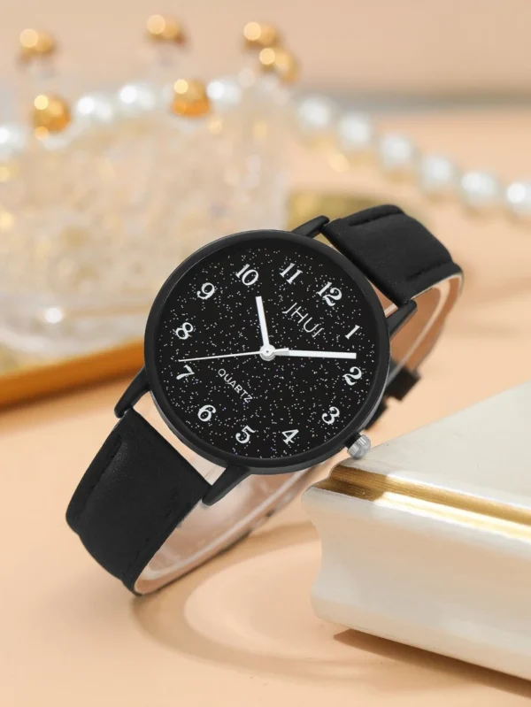 Montre Noir Avec Bracelet