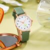 Montre Verte avec Bracelet Fleurie