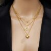 Collier en or à trois couches