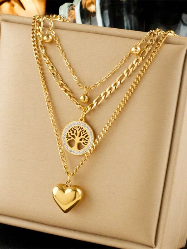 Collier en or à trois couches