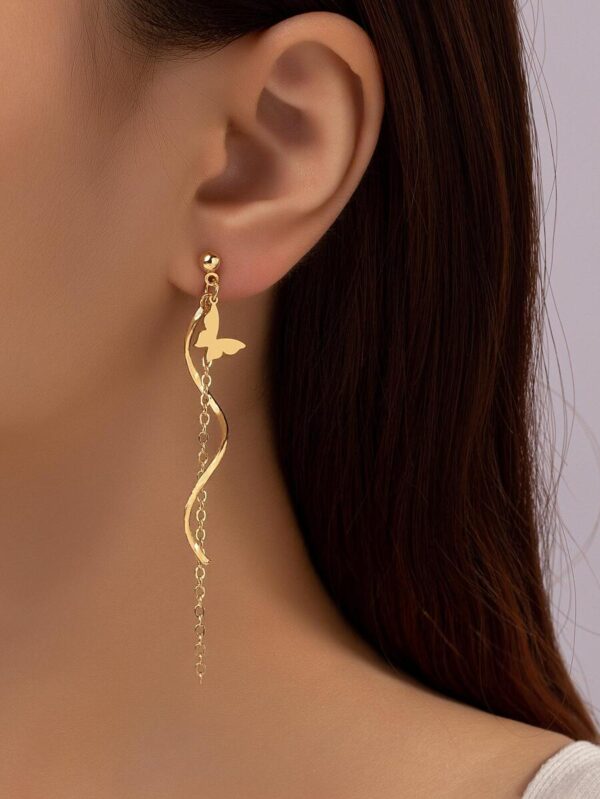 Boucles d'oreilles Papillons dorées