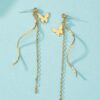 Boucles d'oreilles Papillons dorées