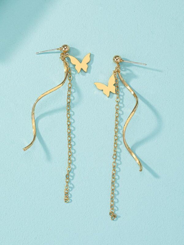 Boucles d'oreilles Papillons dorées