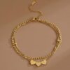 Bracelet de cheville 3 cœurs