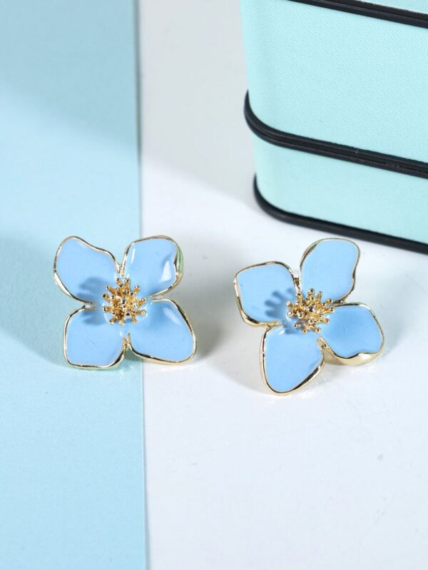 Boucles d'Oreilles Bleu ciel