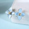 Boucles d'Oreilles Bleu ciel