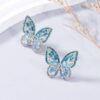 Boucle d'oreille Papillon Blue Turquoise