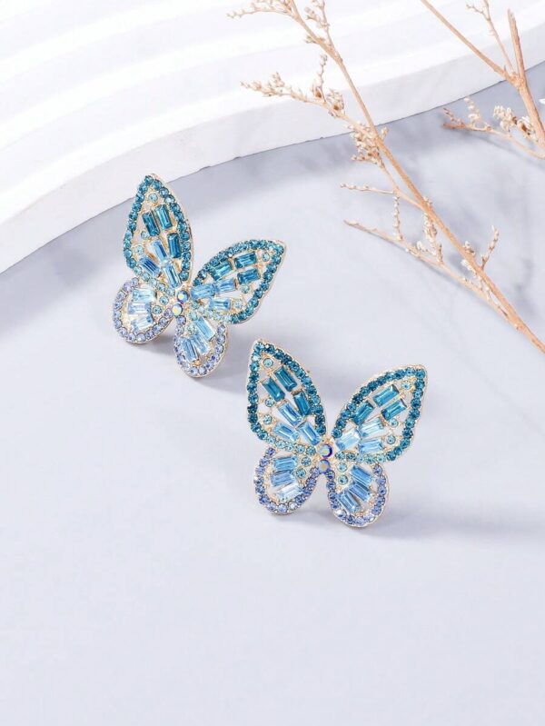 Boucle d'oreille Papillon Blue Turquoise