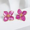 Boucle d'oreille Rose