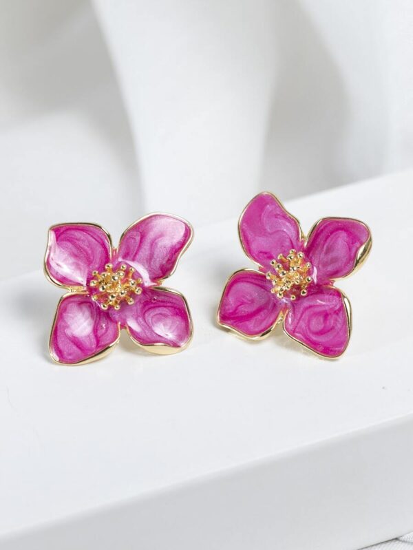 Boucle d'oreille Rose