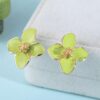 Boucle d'oreille Verte