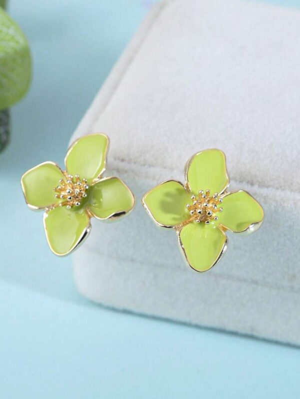 Boucle d'oreille Verte