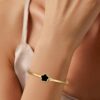 Bracelet fleur Noir