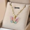 Collier papillon couleurs dégradées