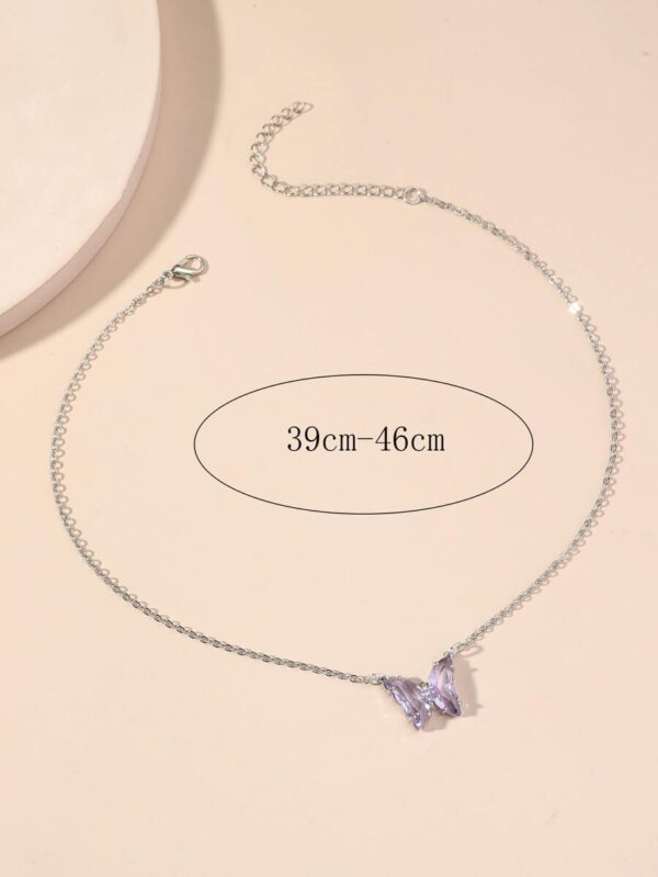Collier papillon en cristal
