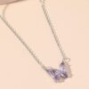 Collier papillon en cristal