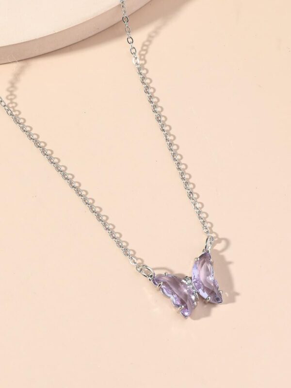 Collier papillon en cristal